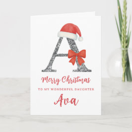 Personalised Christmas Card - Letter A Karte