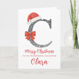 Personalised Christmas Card - Letter C Karte