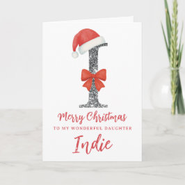 Personalised Christmas Card - Letter I Karte