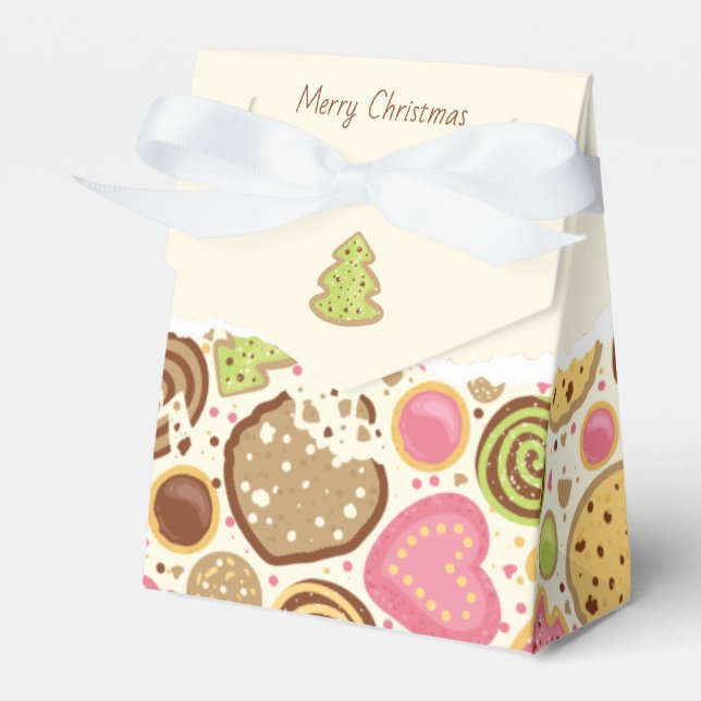 Personalised Christmas Gingerbread Favour Box Geschenkschachtel (Vorderseite)