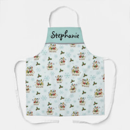 Personalised Christmas Goose Carol Singers Apron Schürze
