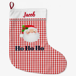 Personalised Christmas Stocking - Santa Ho Ho Ho Großer Weihnachtsstrumpf