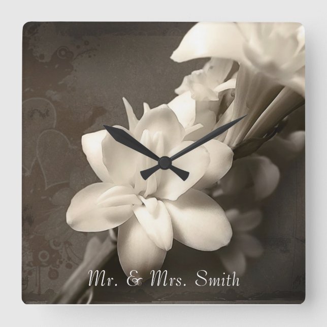 Personalised Clock Quadratische Wanduhr (Vorderseite)