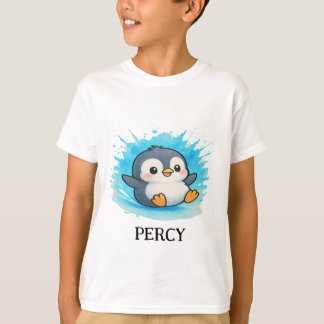 Personalised Cute Animal Tee - Kids T-Shirt Percy
