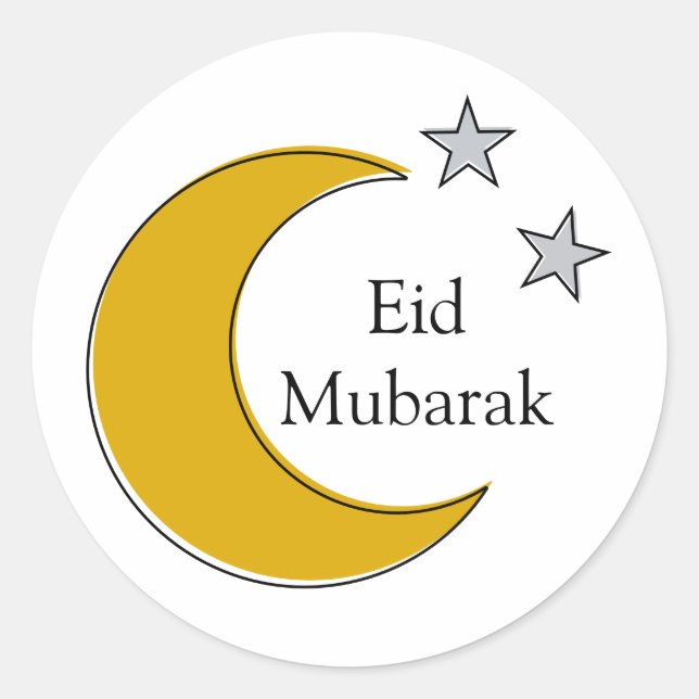 Personalised Eid Mubarak Stickers (Devant)