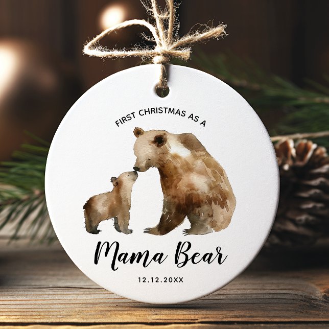 Personalised First Christmas as a mother Keramik Ornament (Von Creator hochgeladen)