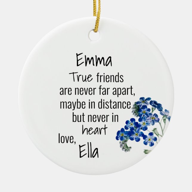 Personalised Friendship Ceramic Ornament (Vorne)