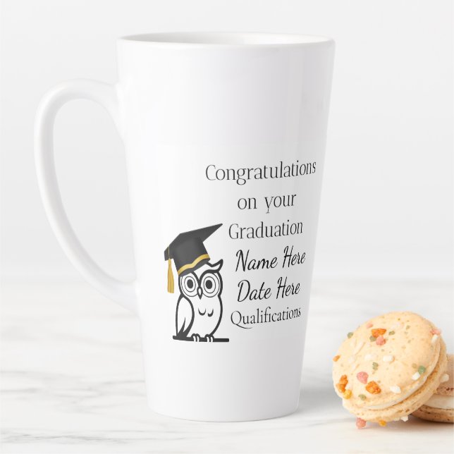 Personalised Graduation Gift for Her – Custom Name Milchtasse (Beispiel)