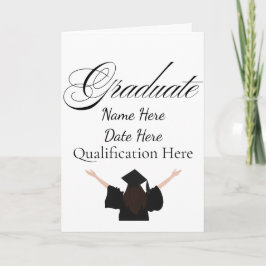 Personalised Graduation Name, Custom Gift for her Karte