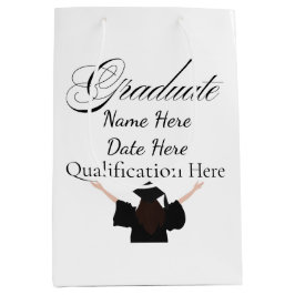 Personalised Graduation Name, Custom Gift for her Mittlere Geschenktüte