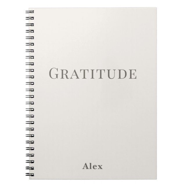 Personalised Gratitude – Minimal Typography Notizblock (Vorderseite)