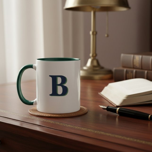 Personalised Initial Mug – Custom Letter Coffee  (Créateur téléchargé)