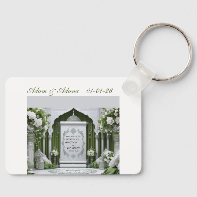 Personalised Islamic Bridal Keychain Schlüsselanhänger (Vorderseite)