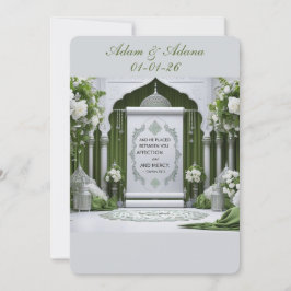 Personalised Islamic Wedding Invitation Einladung