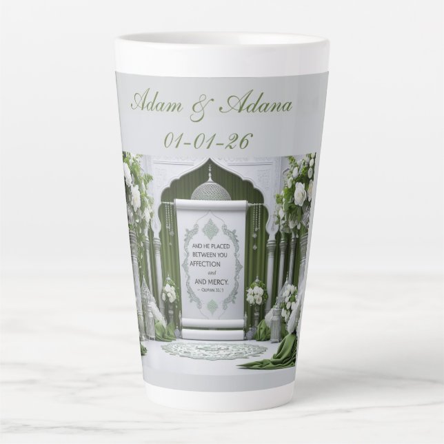 Personalised Islamic Wedding Milchtasse (Vorderseite)