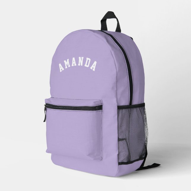 Personalised Lilac Kids Back to School Bedruckter Rucksack (Rückseitige Ecke Rechts)