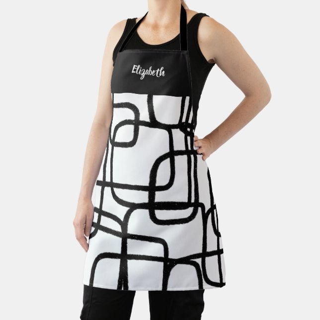 Personalised Minimalist Abstract Line Art  Schürze (InSitu)