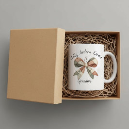 Personalised mug with plaid patchwork Jumbo-Tasse