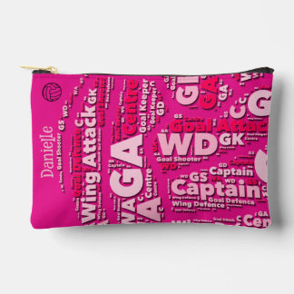 Personalised Netball Makeup Bag Zubehörtasche