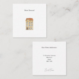 Personalised New House Announcement Card. Mitteilungskarte