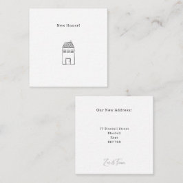 Personalised New House Announcement Card. Mitteilungskarte