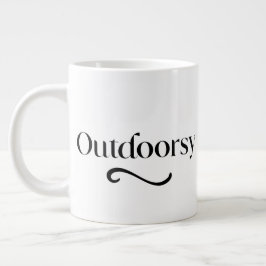 Personalised Outdoorsy Cute Custom Gift her name Jumbo-Tasse