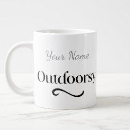 Personalised Outdoorsy Cute Custom Gift her name Jumbo-Tasse