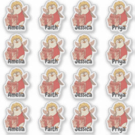 Personalised Penguin Cupid Sticker Pack