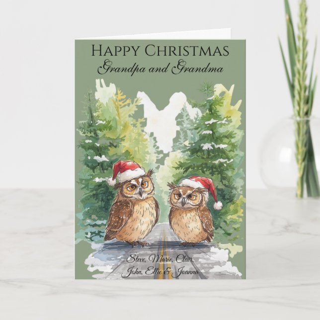 Personalised Photo Christmas Card for Grandparents Karte (Vorderseite)