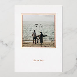 Personalised Photo Foil Valentine's Day Card. Folieneinladung