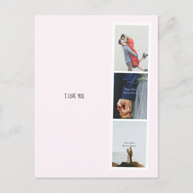 Personalised Photo Valentine's Day Love Card. Postkarte (Vorderseite)