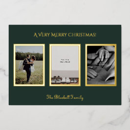 Personalised Photos Merry Christmas Card. Folieneinladung