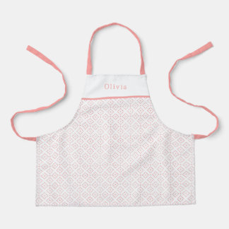 Personalised Pink Dot Shapes Apron. Schürze