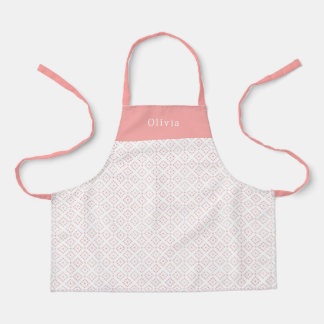 Personalised Pink Dot Shapes Apron. Schürze
