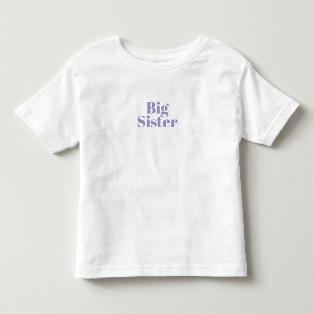 Personalised Pregnancy Announcement Big Sister. Kleinkind T-shirt (Vorderseite)