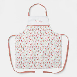 Personalised Pretty Poppy Pattern Apron Schürze