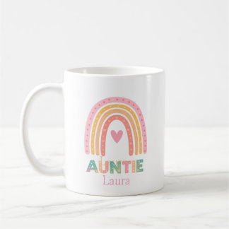 Personalised Rainbow Mug Gift for Auntie Best mug Kaffeetasse