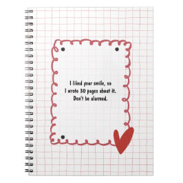 PERSONALISED Red Grid Pattern Notebook Notizblock
