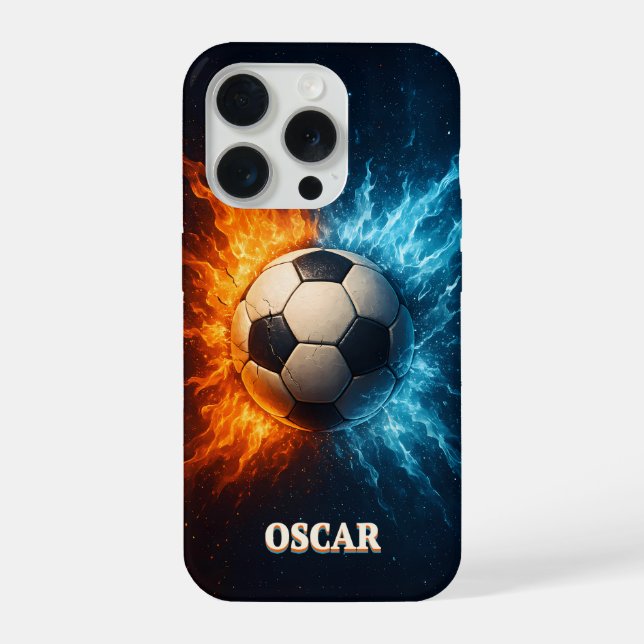 Personalised Sports/Soccer iPhone 15 Pro Case iPhone 15 Pro Hülle (Rückseite)