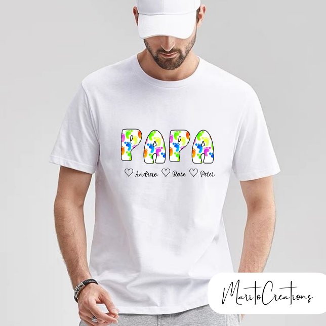 personalised t-shirt for dad with retro lettering  (Créateur téléchargé)