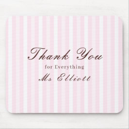 Personalised Thank You Teacher Mouse Pad Pink Mist Mousepad