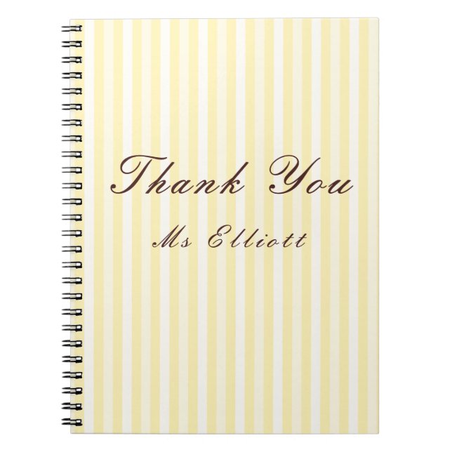 Personalised Thank You Teacher Notebook  Notizblock (Vorderseite)