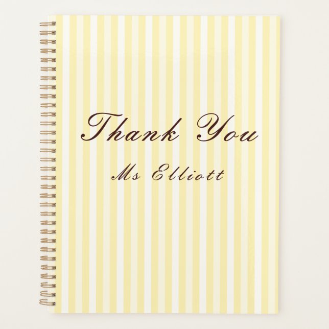 Personalised Thank You Teacher Notebook  Planer (Vorderseite)