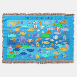 Personalised Throw - Fish Design Decke