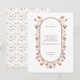 Personalised Wedding Be My Bridesmaid Invitation. Postkarte