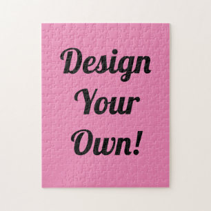 Personalised Xmas Gift  Custom Jigsaw Puzzle Pink
