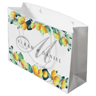 Personalisierbar Elegant Toscana Wedding Große Geschenktüte