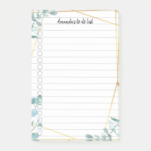 Personalisierbar Greenery liniert Post-it Klebezettel