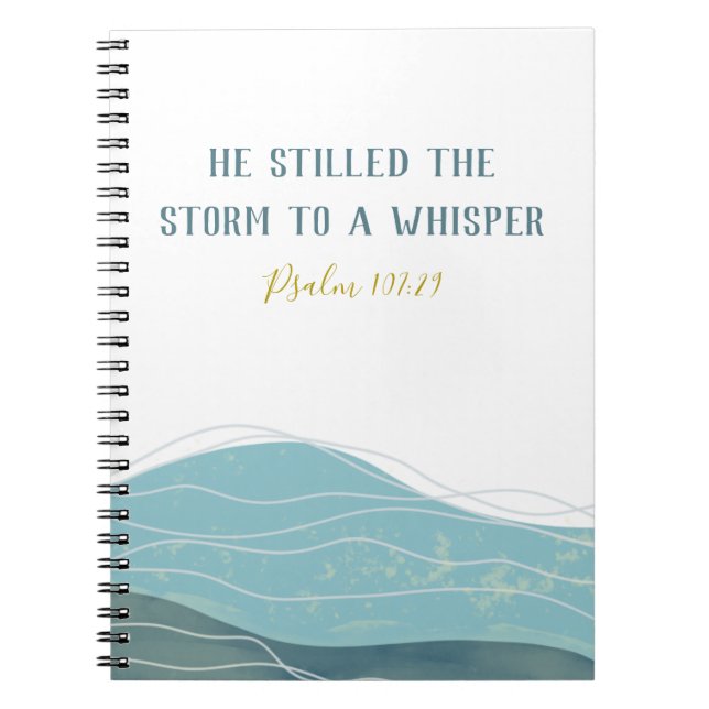 Personalisierbar | Ocean Bible Verse Notizblock (Vorderseite)