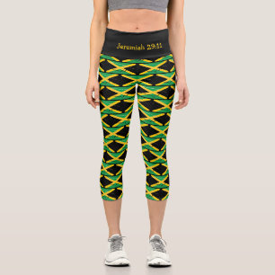 Personalisierbar  Patriotisch  JAMAIKA FLAG Capri Leggings